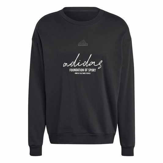 Ανδρικό Φούτερ χωρίς Κουκούλα Adidas Brand Love French Terry Μαύρο