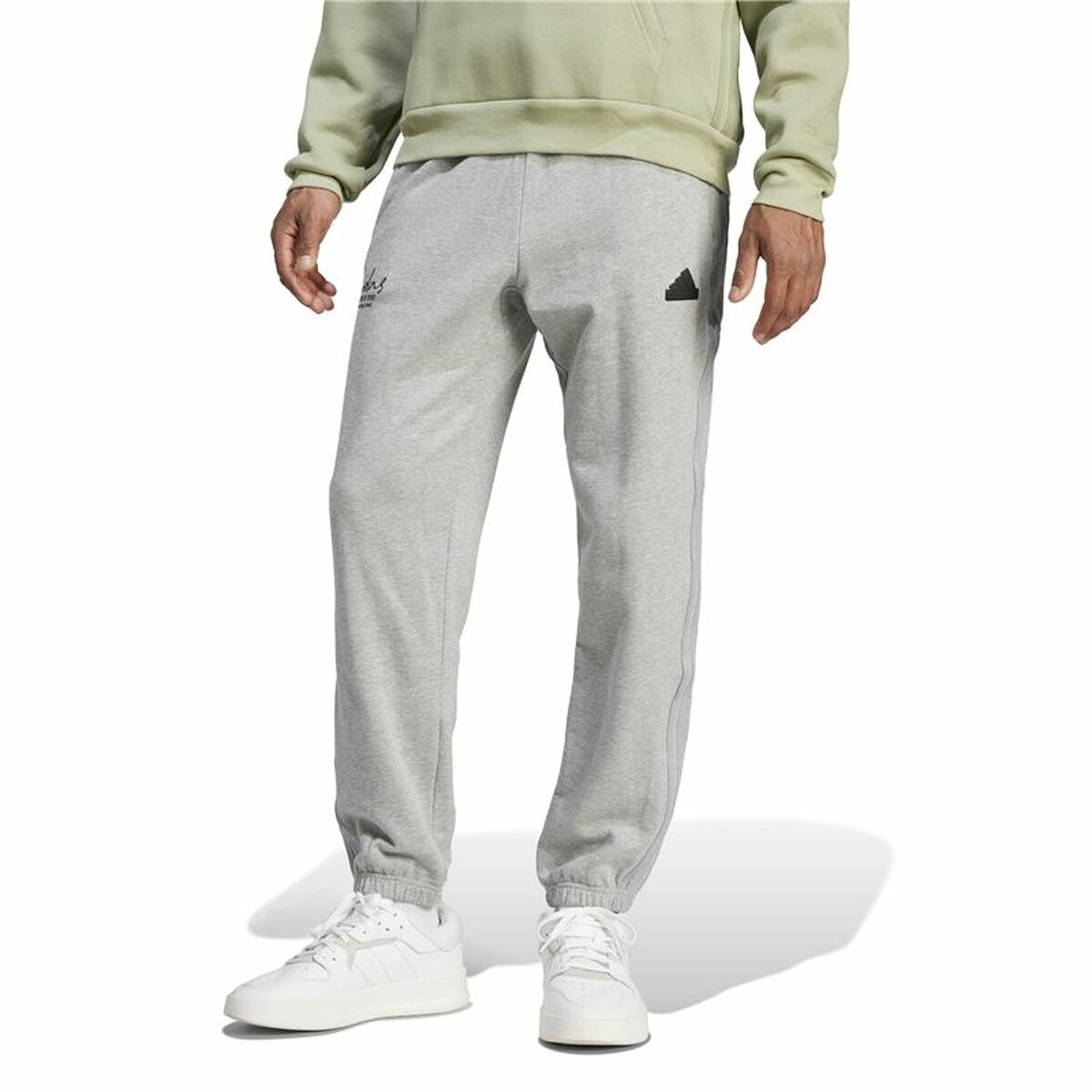 Μακρύ Αθλητικό Παντελόνι Adidas Brand Love French Terry Γκρι Άντρες