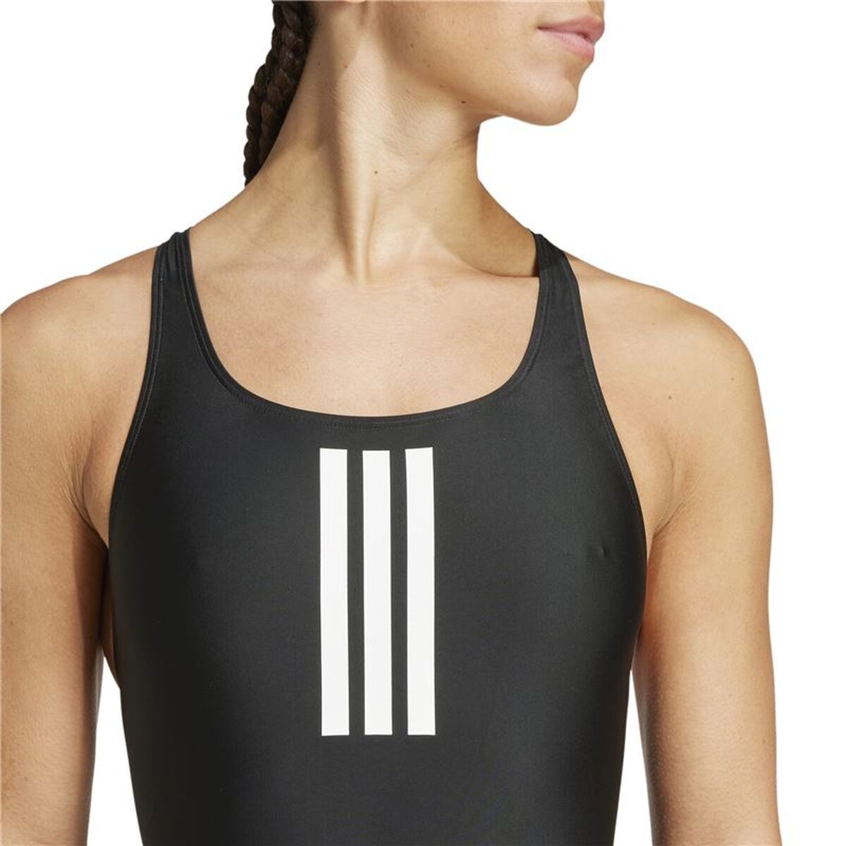 Γυναικεία Μαγιό Adidas 3 Bandas Mid Suit Μαύρο