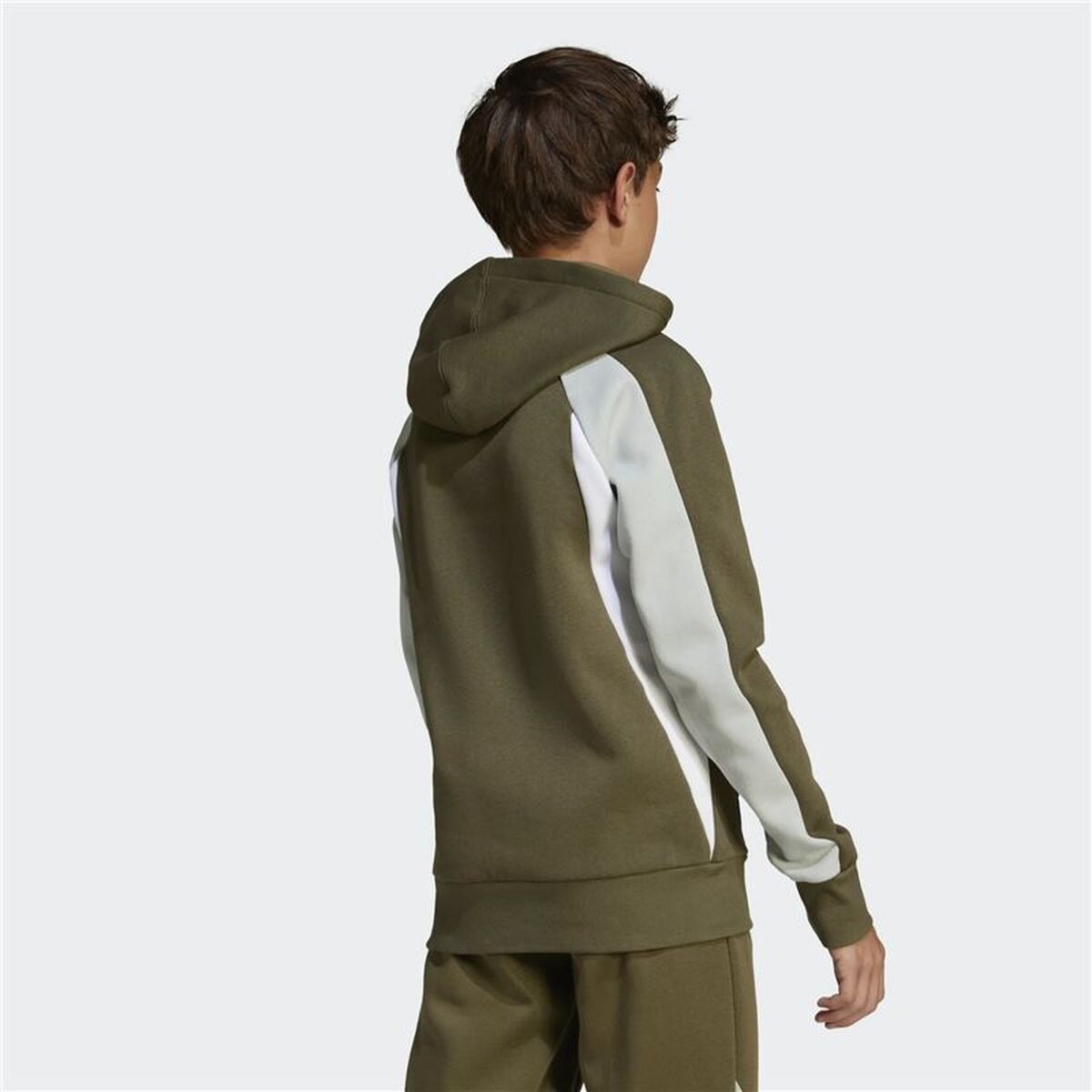 Παιδικό Φούτερ με Κουκούλα Adidas Cb Fl Hd Σκούρο πράσινο