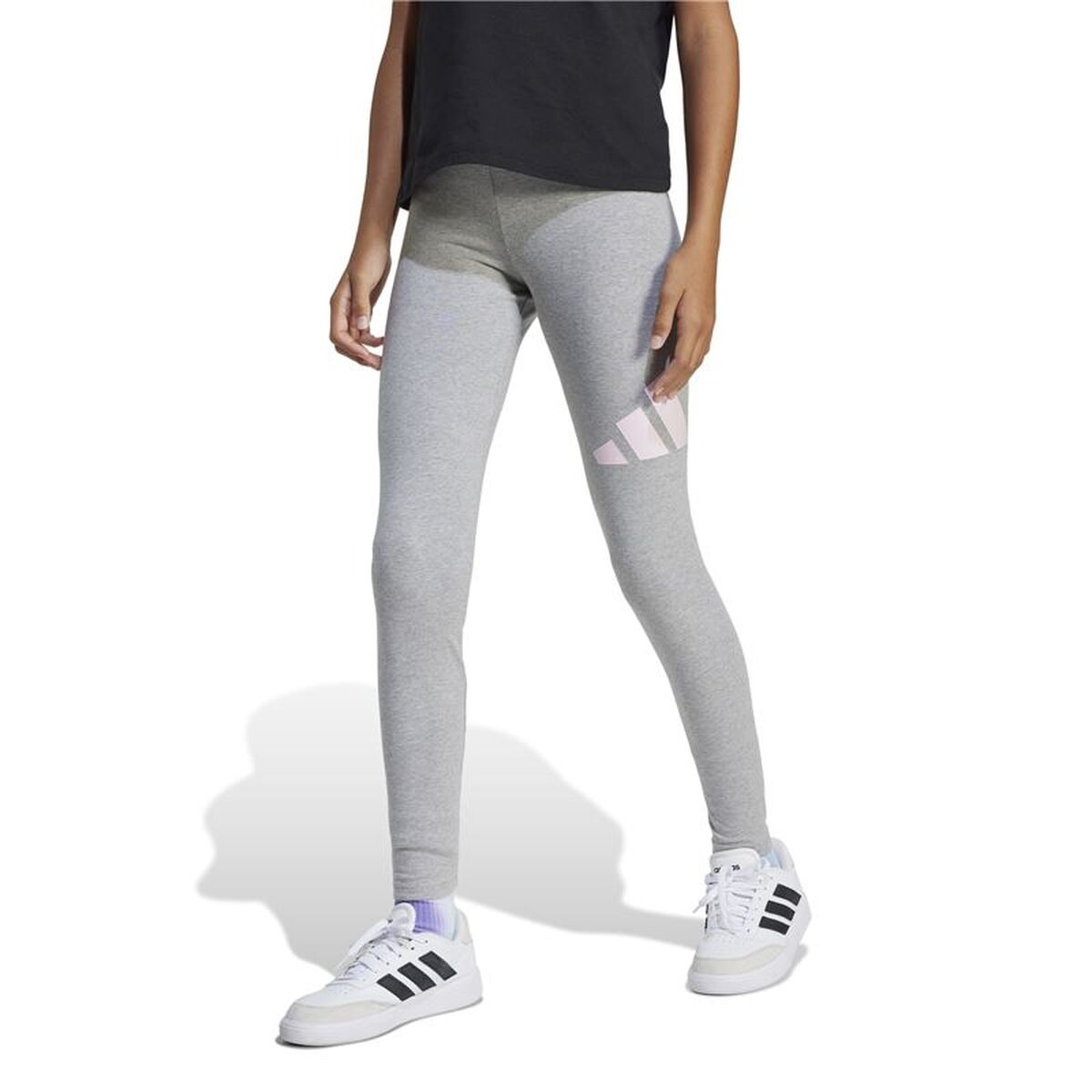 Αθλητικά Κολάν για Παιδιά Adidas Essentials Big Logo Γκρι Ροζ