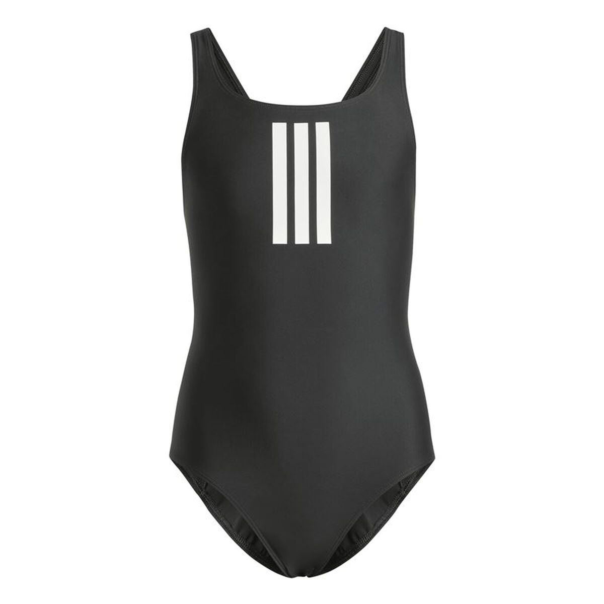 Μαγιό Κορίτσι Adidas 3 Bandas Mid Suit Gy Μαύρο
