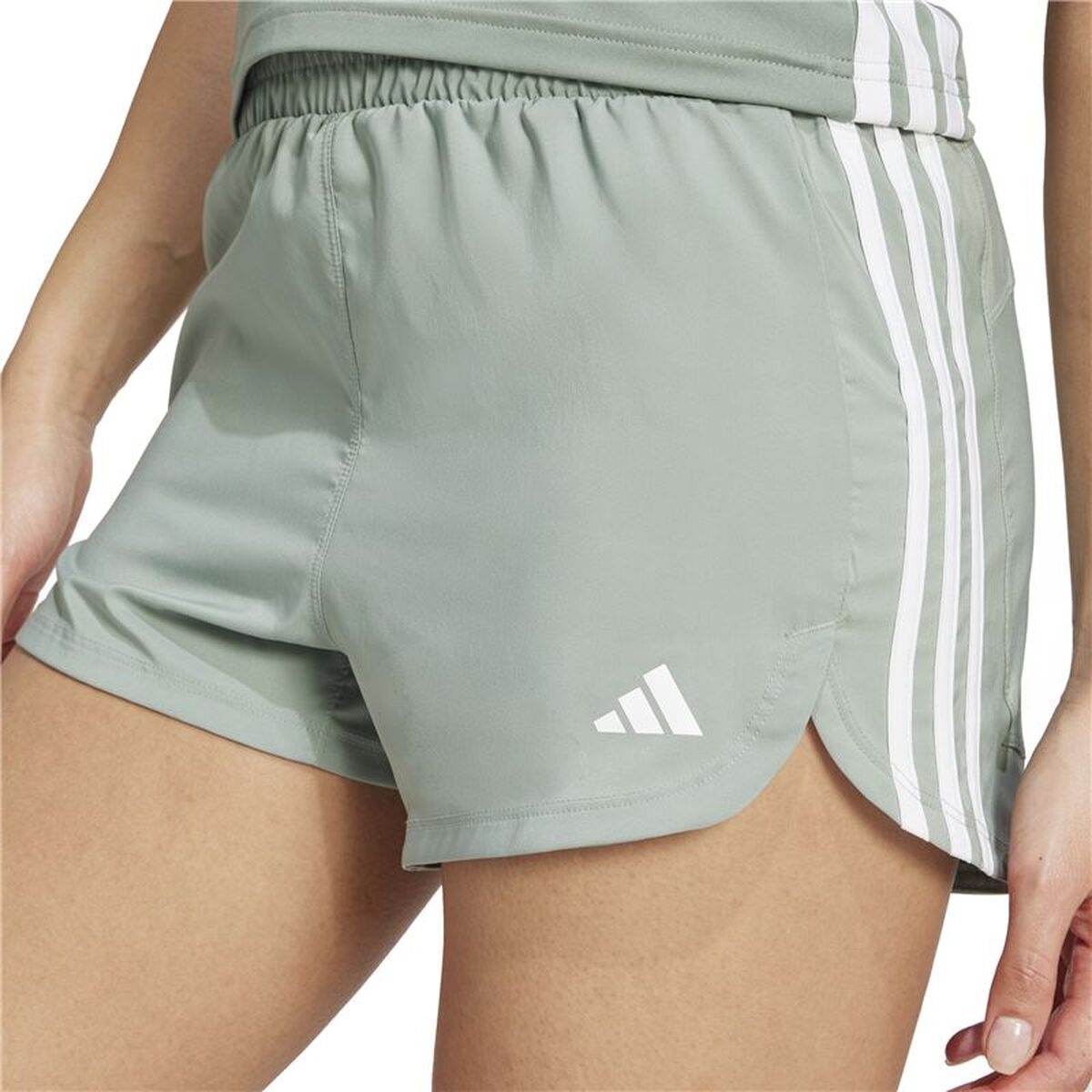 Γυναικεία Αθλητικά Σορτς Adidas Pacer Wvn High Πράσινο