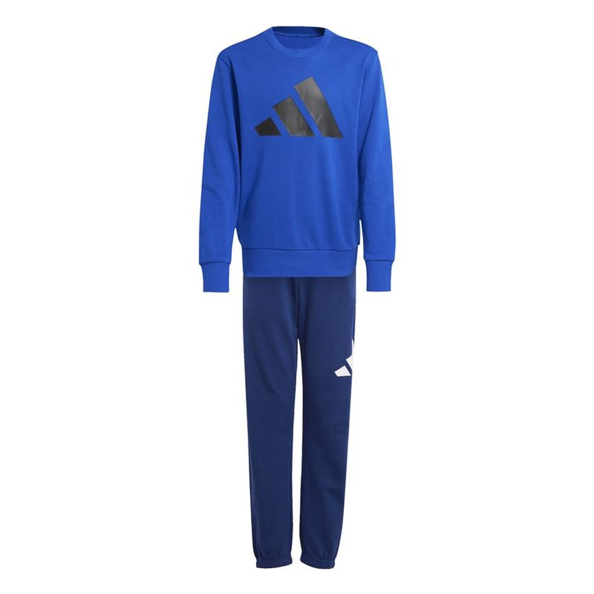 Παιδική Αθλητική Φόρμα Adidas Big Logo French Terry Jog Μπλε