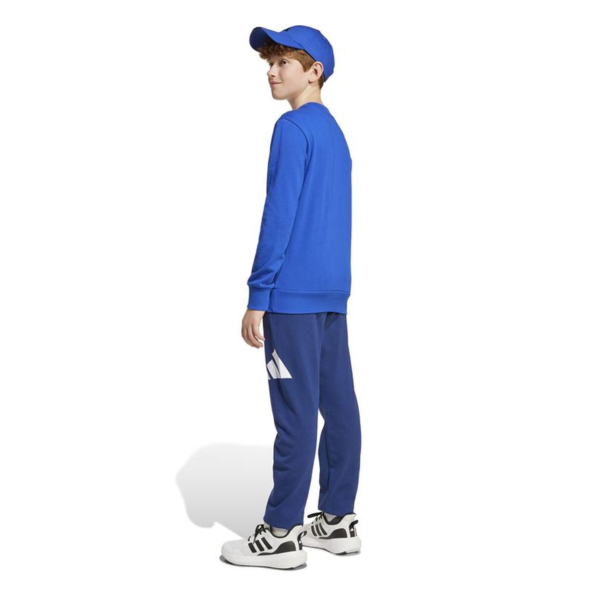 Παιδική Αθλητική Φόρμα Adidas Big Logo French Terry Jog Μπλε
