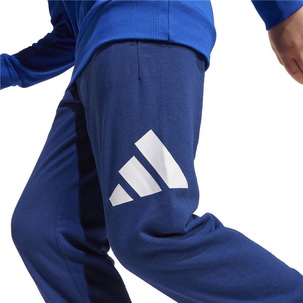 Παιδική Αθλητική Φόρμα Adidas Big Logo French Terry Jog Μπλε