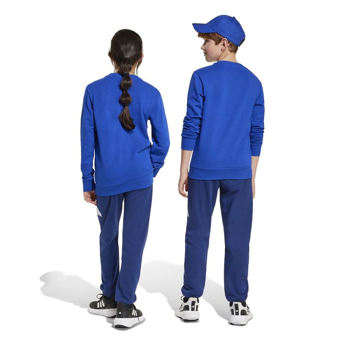 Παιδική Αθλητική Φόρμα Adidas Big Logo French Terry Jog Μπλε