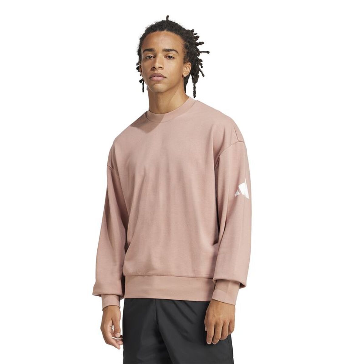 Ανδρικό Φούτερ χωρίς Κουκούλα Adidas Swt French Terry Ροζ