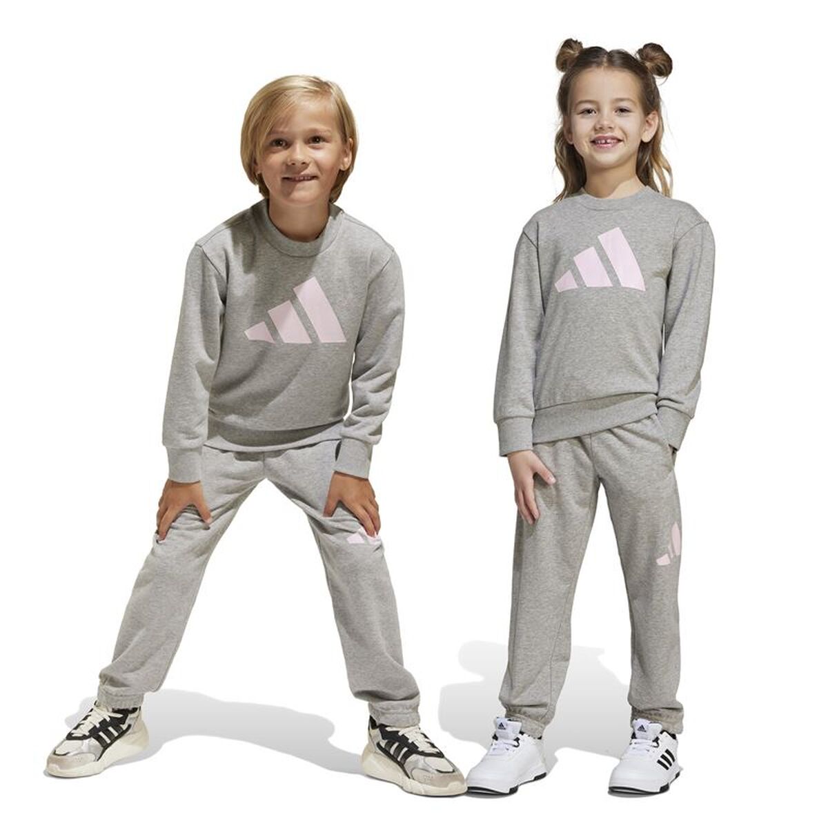 Παιδική Αθλητική Φόρμα Adidas Lk Bl French Terry Jog Γκρι