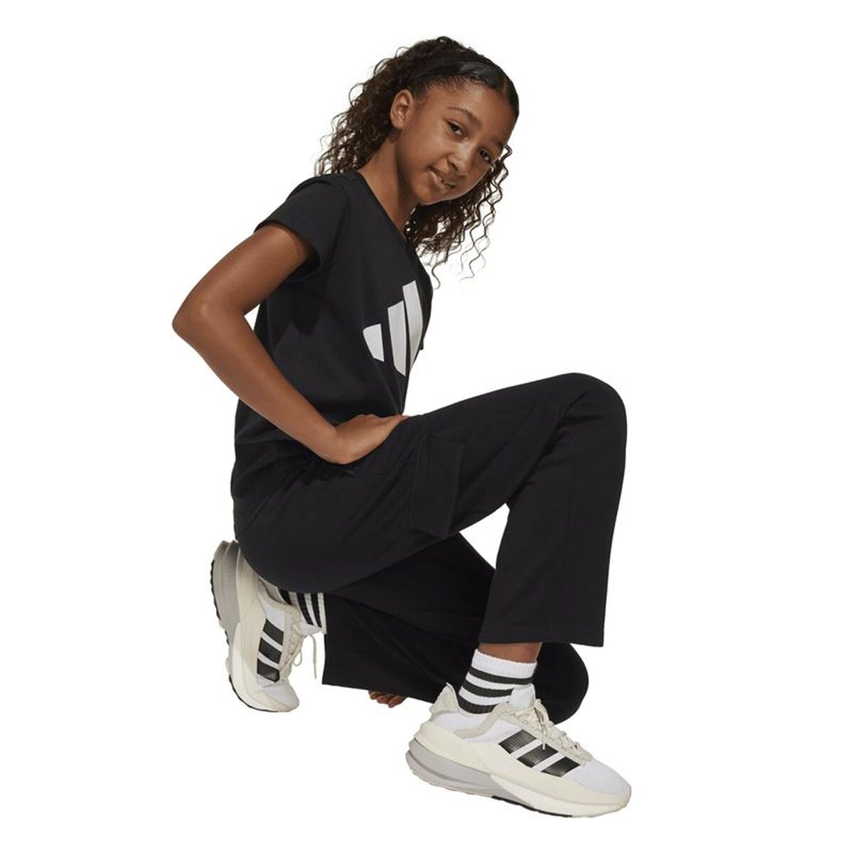 Παιδικά Αθλητικά Παντελόνια Adidas Jg Lin French Terry Μαύρο