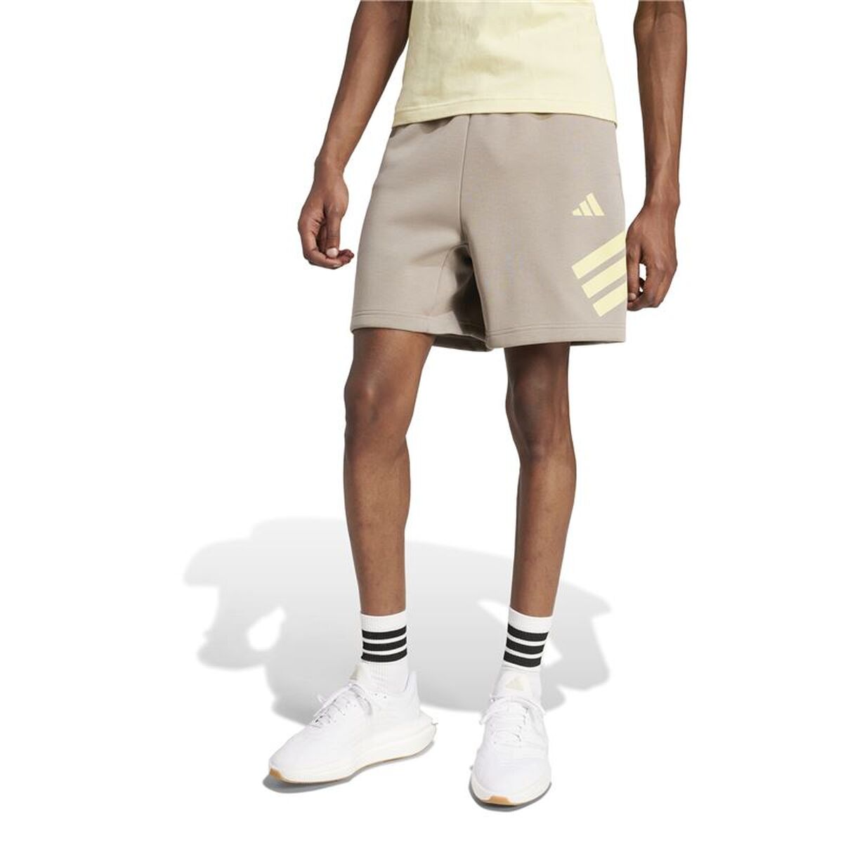 Ανδρικά Αθλητικά Σορτς Adidas Future Icons 3Bandas Λευκό Φυσικό