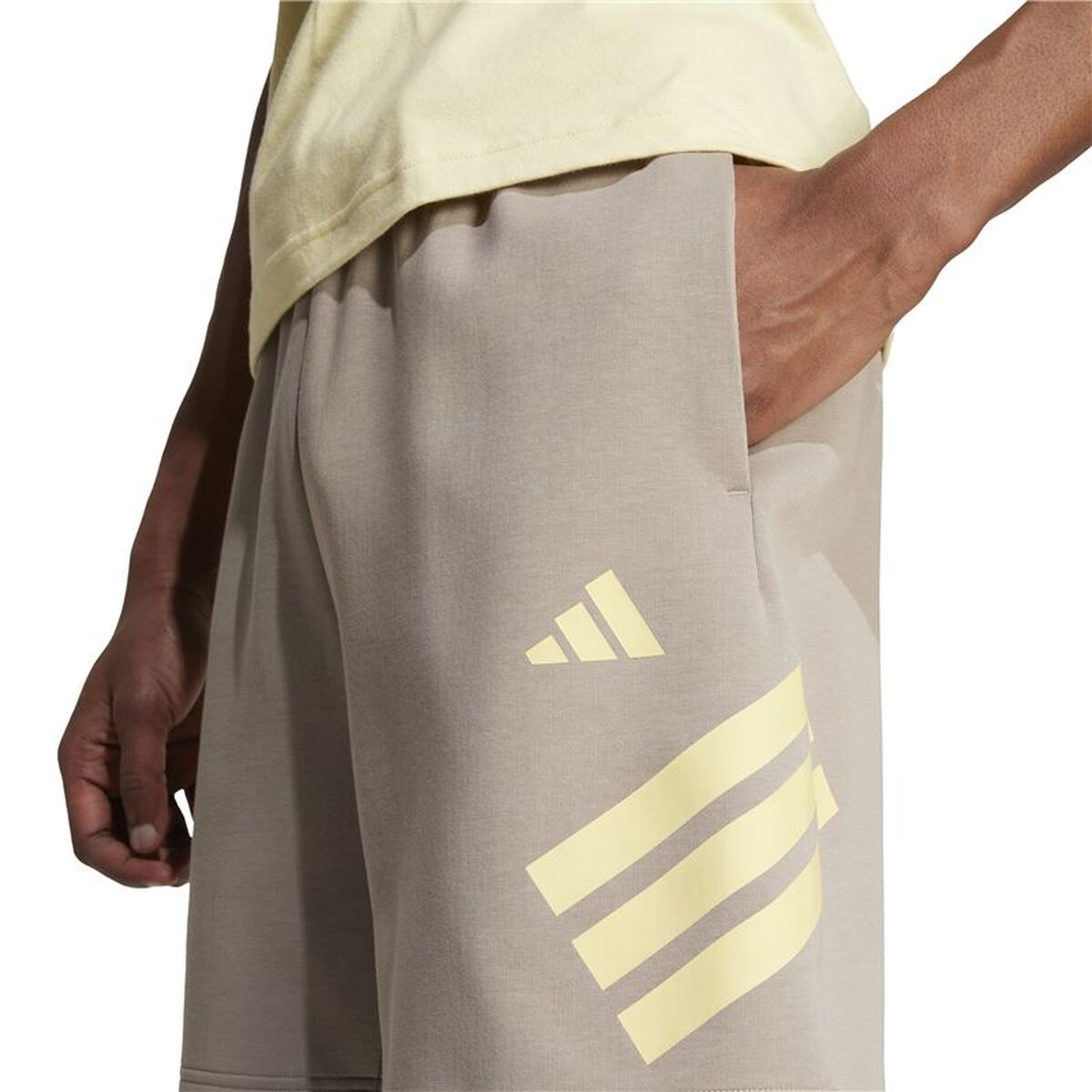 Ανδρικά Αθλητικά Σορτς Adidas Future Icons 3Bandas Λευκό Φυσικό