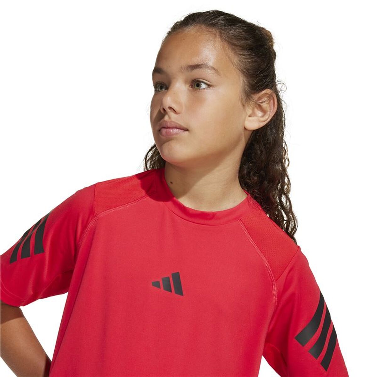 Παιδικό Μπλούζα με Κοντό Μανίκι Adidas All Sports Μαύρο Κόκκινο