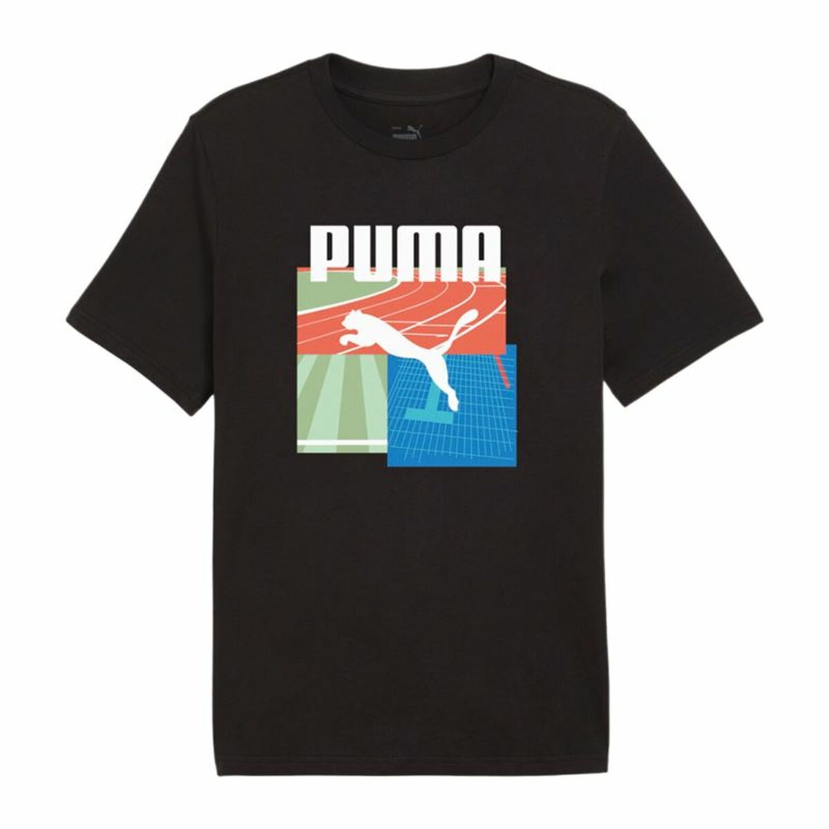 Ανδρική Μπλούζα με Κοντό Μανίκι Puma GRAPHICS Summer Μαύρο