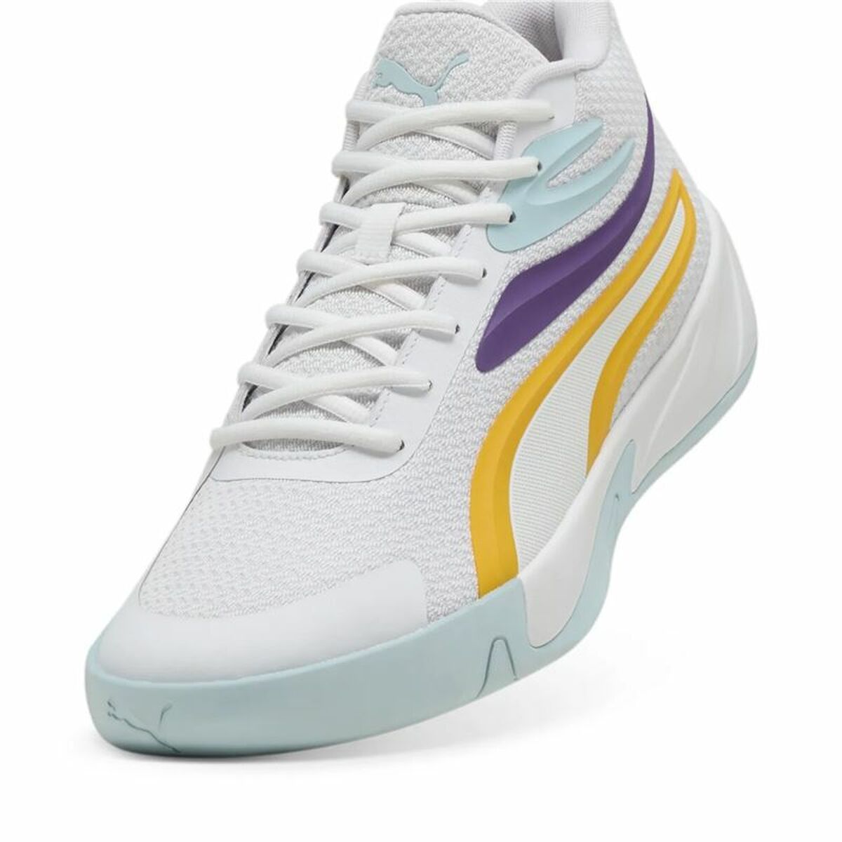 Παπούτσια Μπάσκετ για Ενήλικες Puma Court Pro Λευκό Κίτρινο