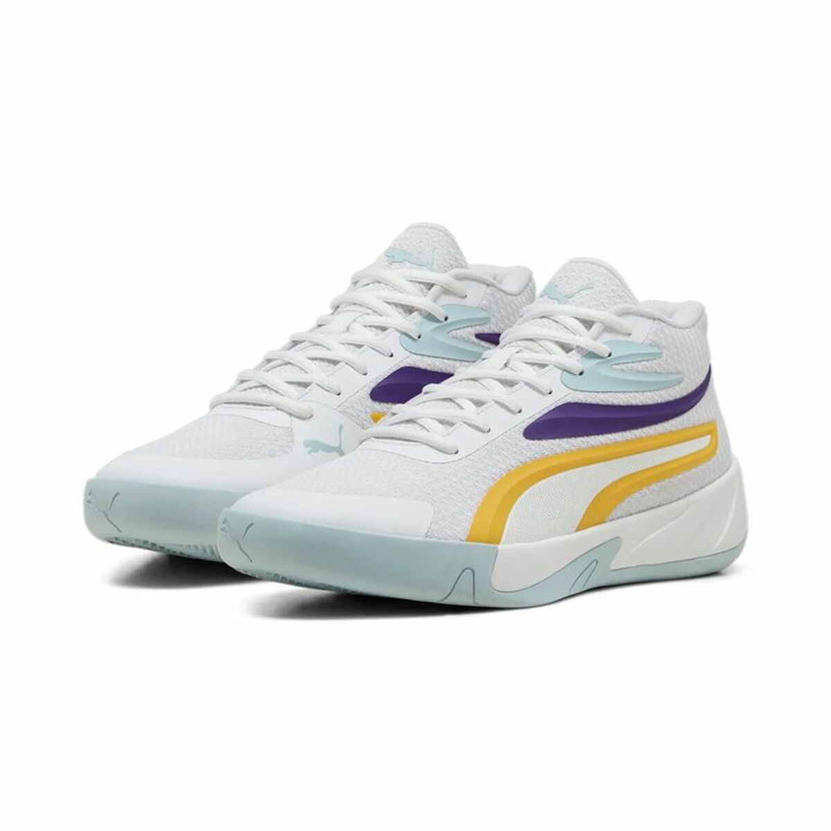 Παπούτσια Μπάσκετ για Ενήλικες Puma Court Pro Λευκό Κίτρινο