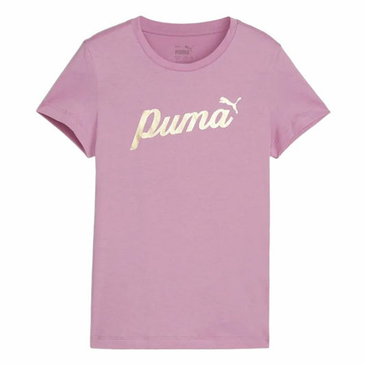 Παιδικό Μπλούζα με Κοντό Μανίκι Puma Essentials+ Script Metallic G