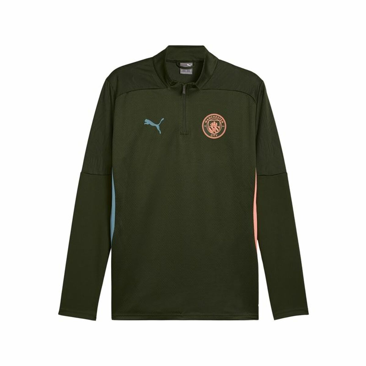 Μπλουζάκι Γυμναστικής για Ενήλικες Puma Manchester City 24/25 Training Ελαιόλαδο