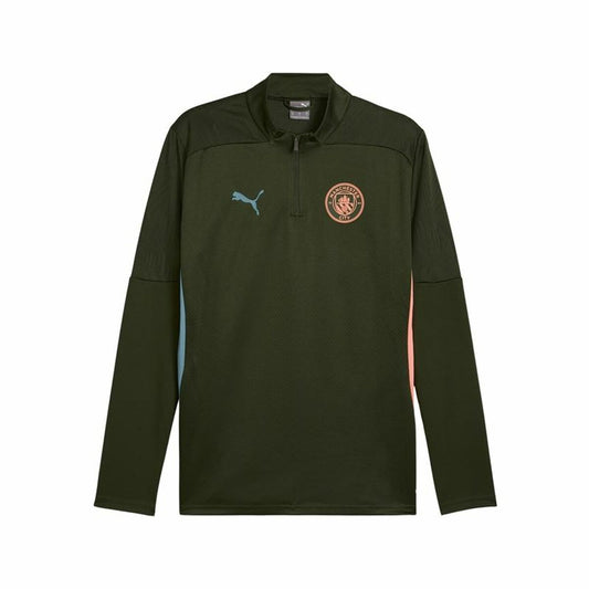 Μπλουζάκι Γυμναστικής για Ενήλικες Puma Manchester City 24/25 Training Ελαιόλαδο
