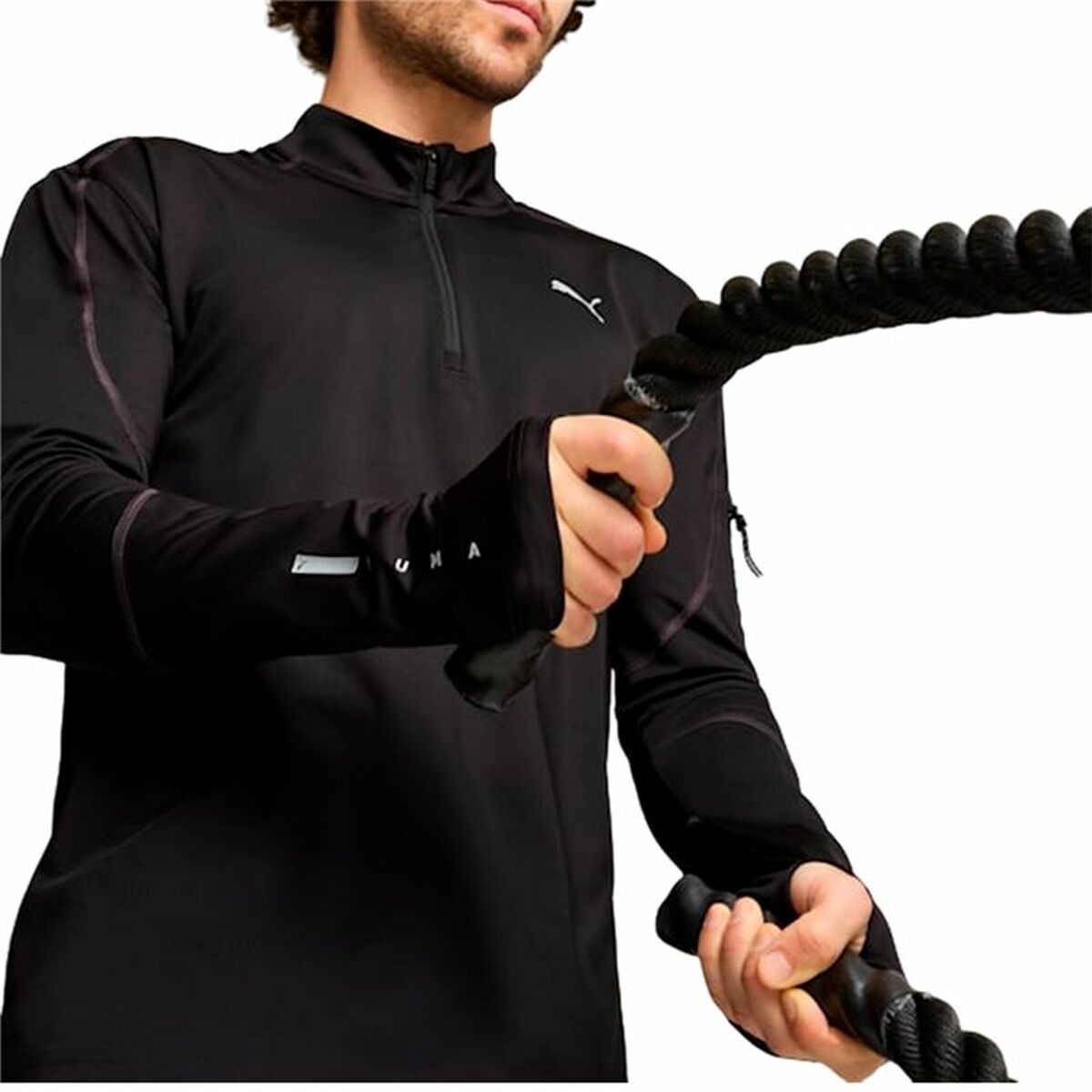 Ανδρικό Φούτερ χωρίς Κουκούλα Puma Flex 1/4 Zip Μαύρο