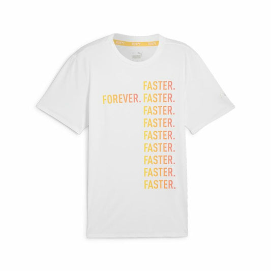 Κοντομάνικο Αθλητικό Μπλουζάκι Puma Run Favorites Forever Faster Λευκό