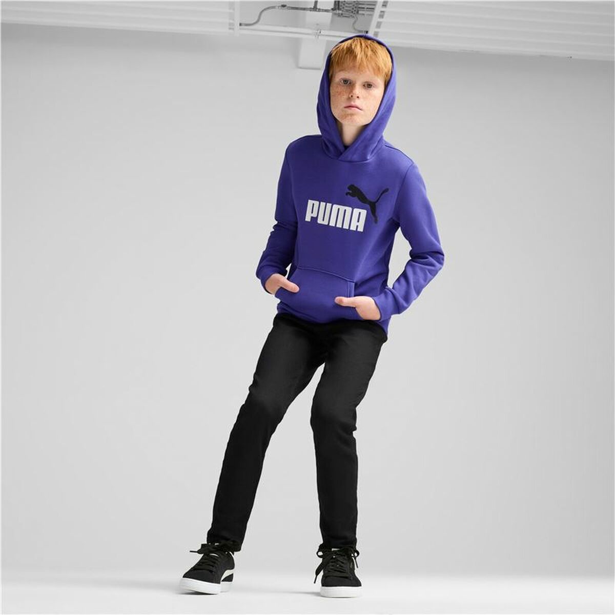 Παιδικό Φούτερ με Κουκούλα Puma Essentials+ 2 Col Big Logo Μπλε