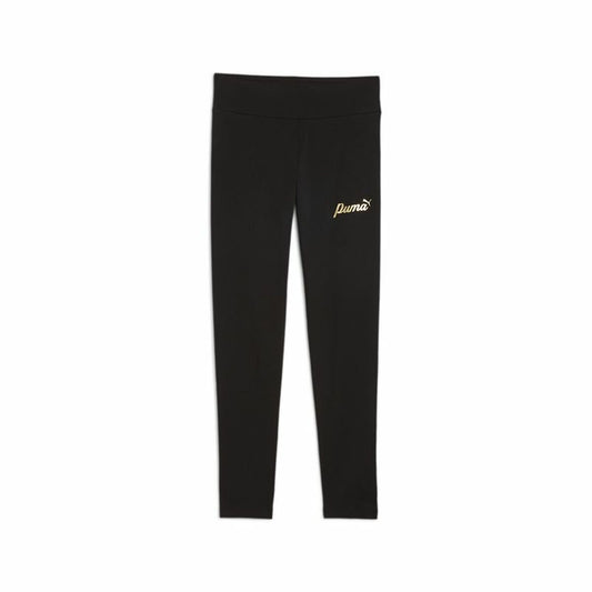Αθλητικά Κολάν για Παιδιά Puma Essentials+ Script Metallic Μαύρο