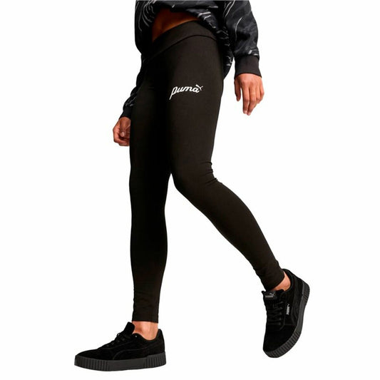 Αθλητικά Γυναικεία Κολάν Puma Essentials + Script Μαύρο