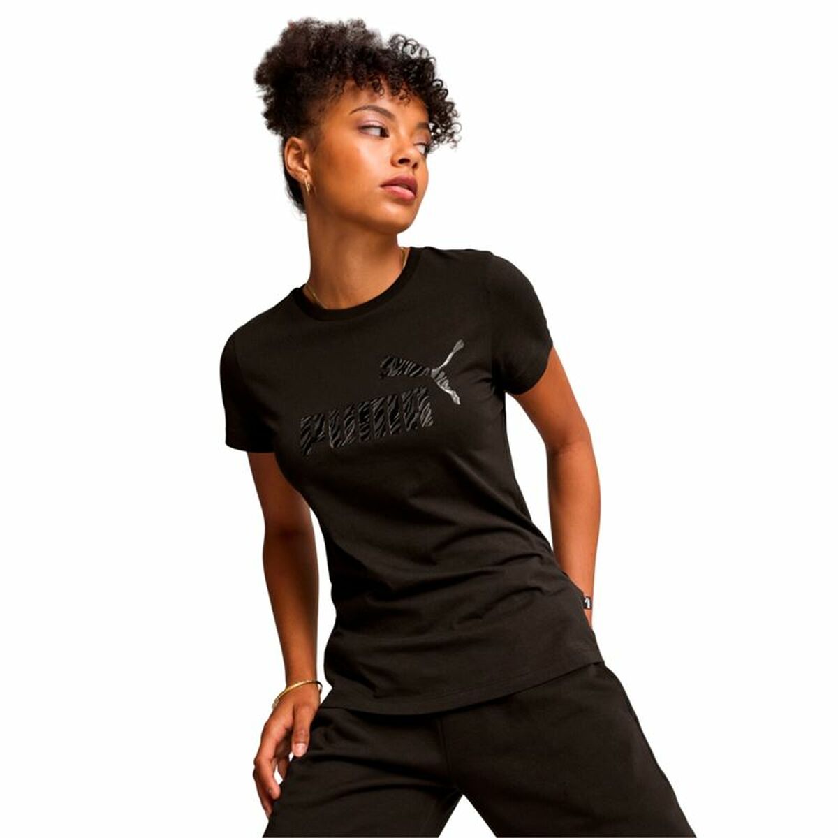 Γυναικεία Μπλούζα με Κοντό Μανίκι Puma Essentials + Animal