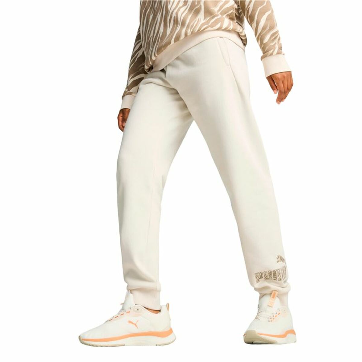 Αθλητικά Παντελόνια για Ενήλικες Puma Essentials Λευκό Γυναίκα