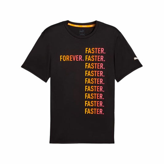 Κοντομάνικο Αθλητικό Μπλουζάκι Puma Run Favorites Forever Faster M Μαύρο