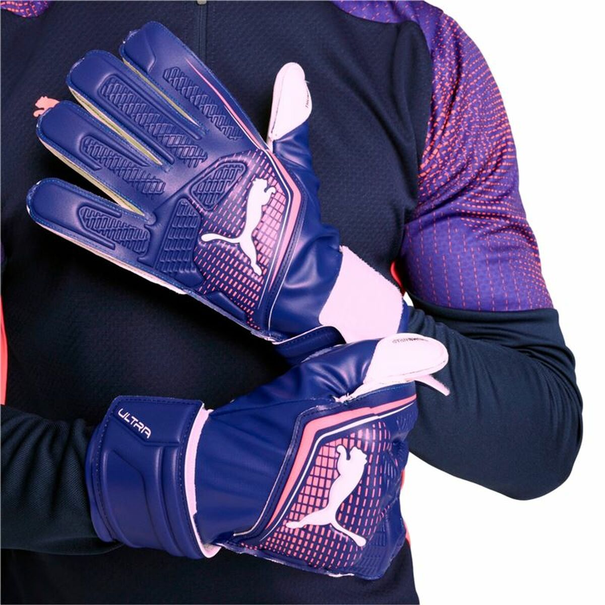 Γάντια Τερματοφύλακα Puma Ultra Match Rc Μπλε Πολύχρωμο Ενήλικες