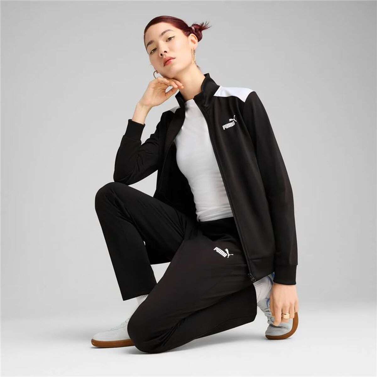 Γυναικεία Αθλητική Φόρμα Puma Poly Suit Op Μαύρο