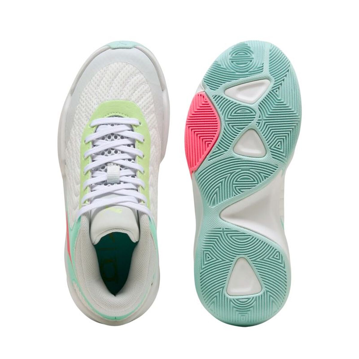 Παπούτσια Μπάσκετ για Παιδιά Puma Court Pro 2 Λευκό Πράσινο