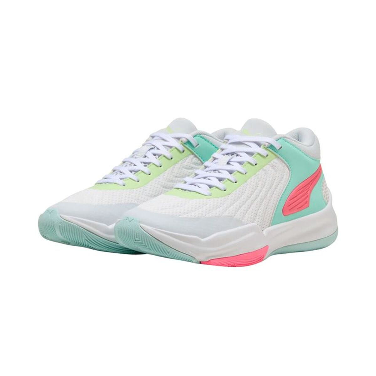 Παπούτσια Μπάσκετ για Παιδιά Puma Court Pro 2 Λευκό Πράσινο