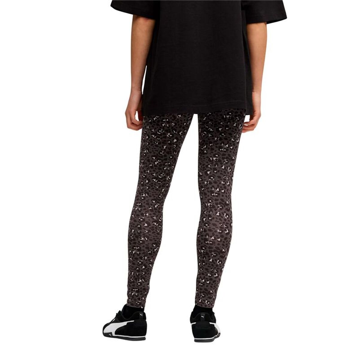 Μακρύ Αθλητικό Παντελόνι Puma Essentials Graphic Animal A Μαύρο Γυναίκα