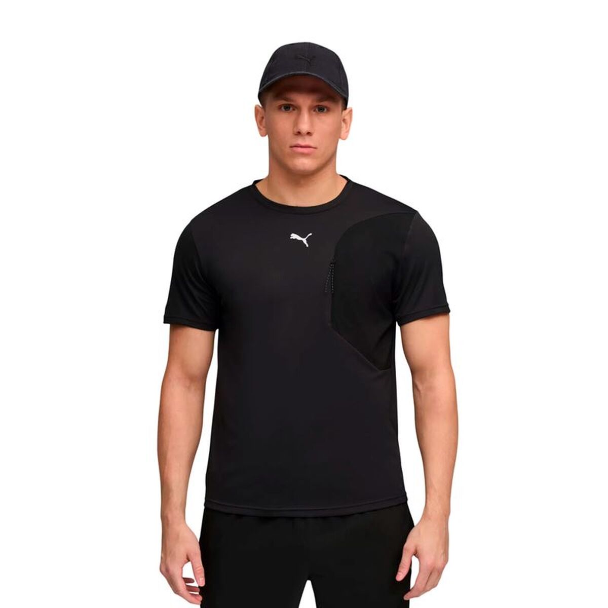 Ανδρική Μπλούζα με Κοντό Μανίκι Puma M Flex Pocket Μαύρο