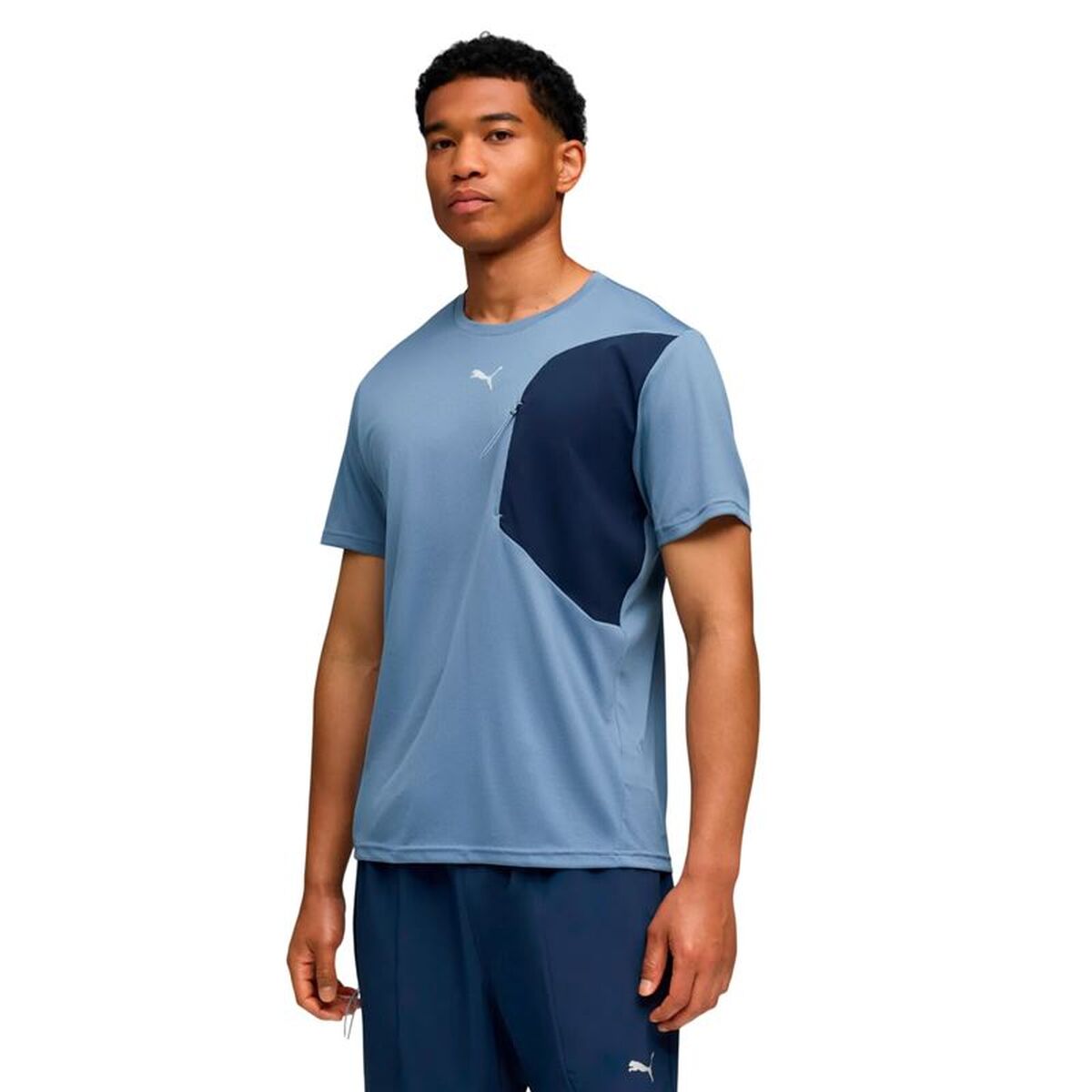 Ανδρική Μπλούζα με Κοντό Μανίκι Puma M Flex Pocket Μπλε