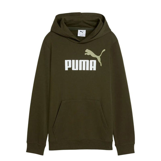Παιδικό Φούτερ με Κουκούλα Puma Essentials 2 Color No.1 Log Σκούρο πράσινο Ελαιόλαδο