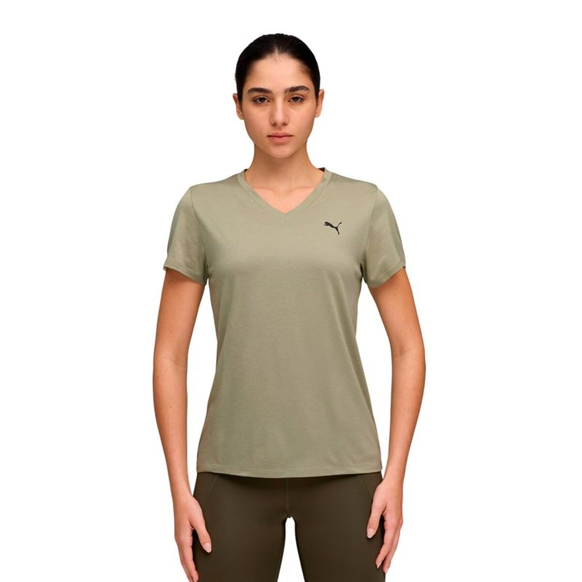 Γυναικεία Μπλούζα με Κοντό Μανίκι Puma Essentialsential Vnec Fitness
