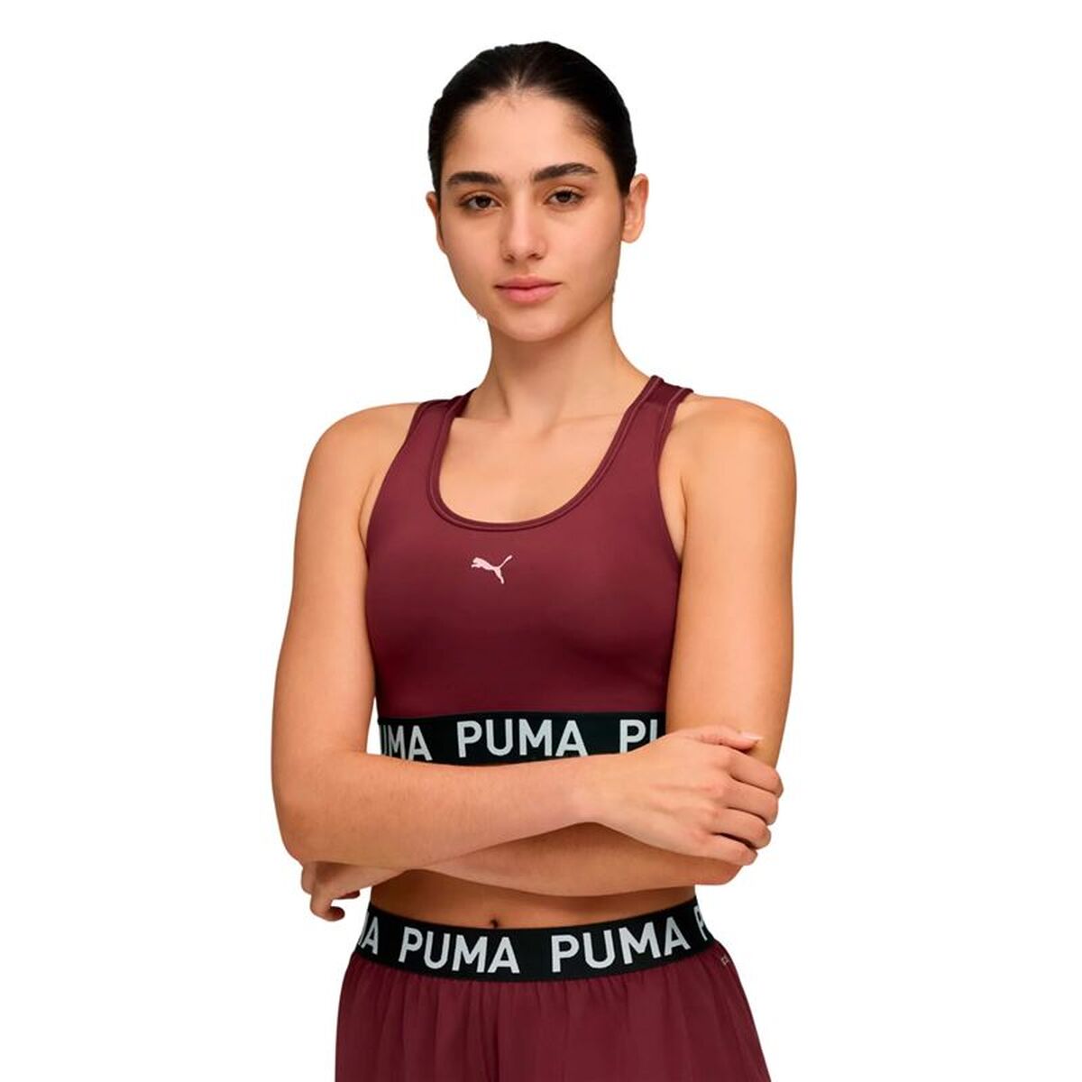 Αθλητικό σουτιέν Puma 4Keeps Elastic Σκούρο Κόκκινο