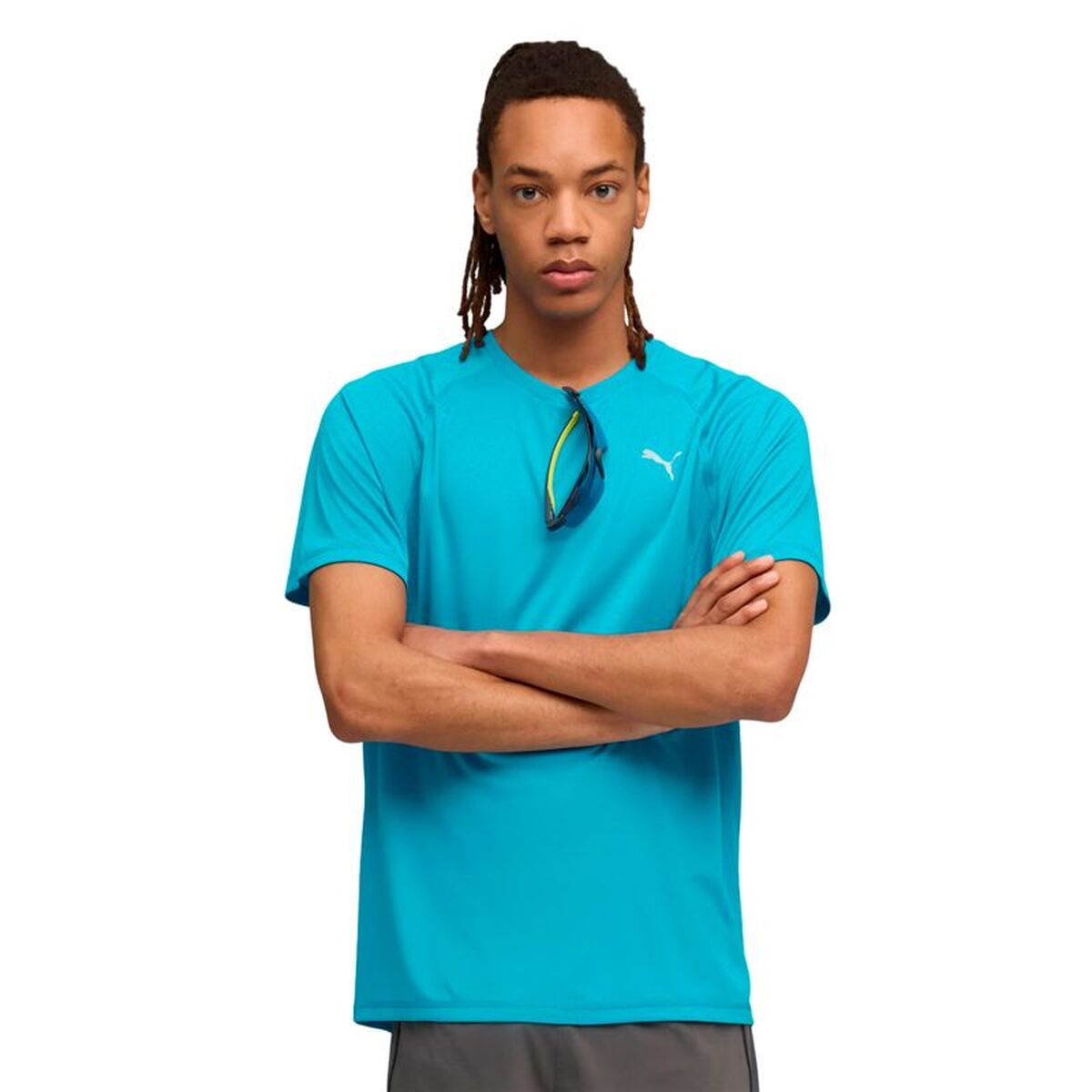 Ανδρική Μπλούζα με Κοντό Μανίκι Puma M Run Velocity Speed Μπλε