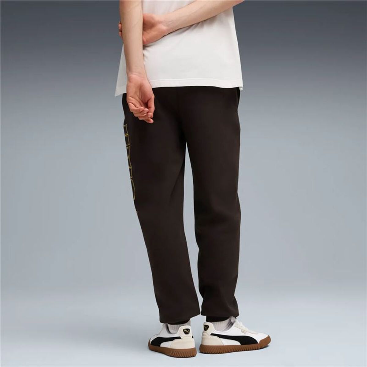 Μακρύ Αθλητικό Παντελόνι Puma Maximal Metallic Swe Μαύρο Άντρες