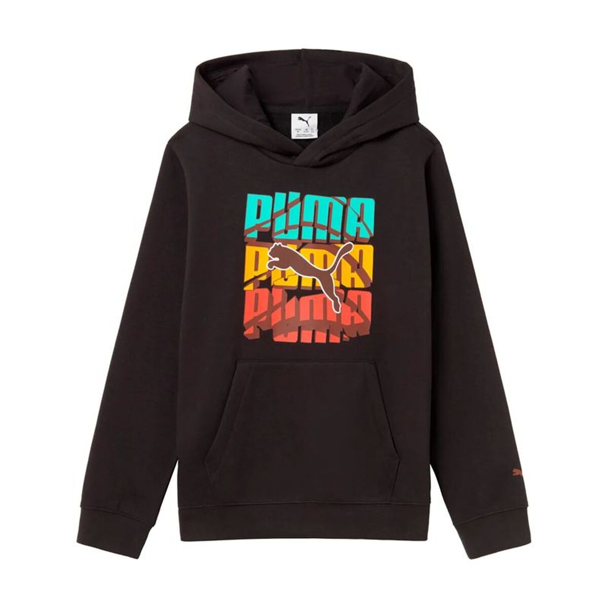 Παιδικό Φούτερ με Κουκούλα Puma Graphic Logo Color Μαύρο