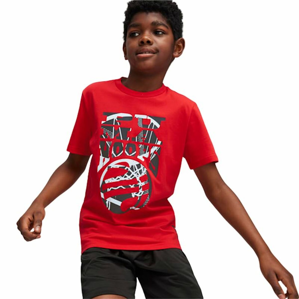 Παιδικό Μπλούζα με Κοντό Μανίκι Puma Basketball