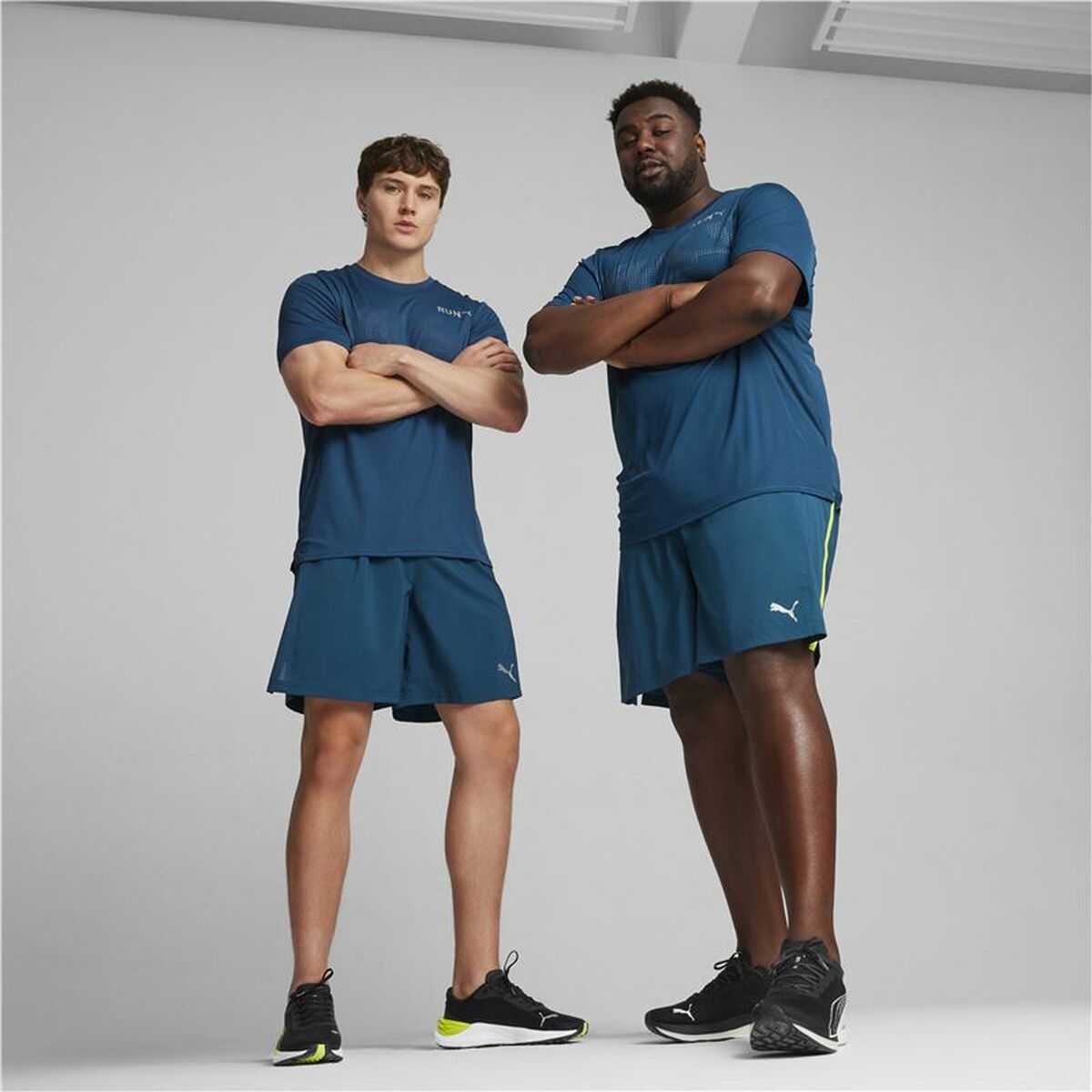 Ανδρική Μπλούζα με Κοντό Μανίκι Puma Run Favorite Σκούρο μπλε