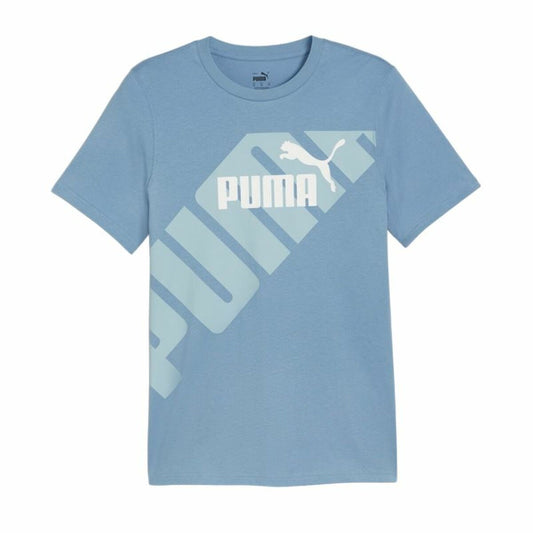Ανδρική Μπλούζα με Κοντό Μανίκι Puma POWER Graphic Μπλε