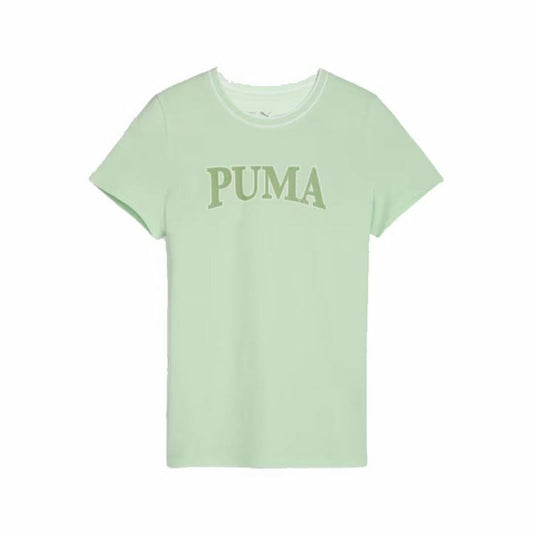 Παιδικό Μπλούζα με Κοντό Μανίκι Puma Squad Πράσινο λιμόνι
