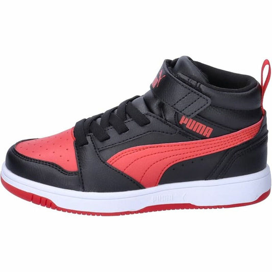 Παιδικά Aθλητικά Παπούτσια Puma Rebound V6 Mid Μαύρο Κόκκινο