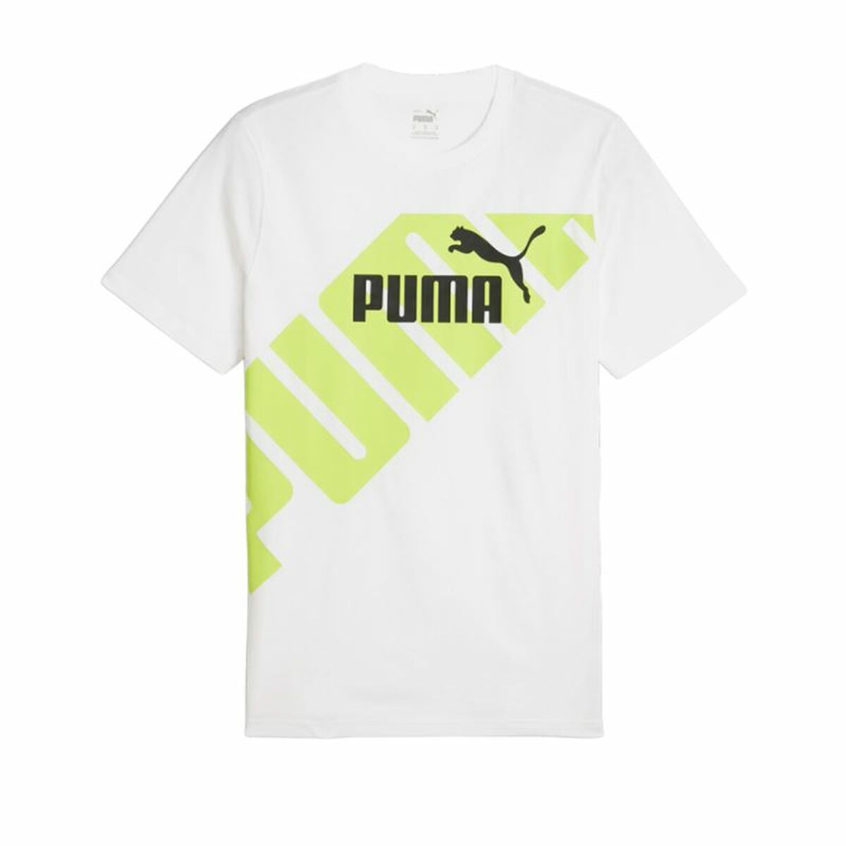 Ανδρική Μπλούζα με Κοντό Μανίκι Puma POWER Graphic Κίτρινο